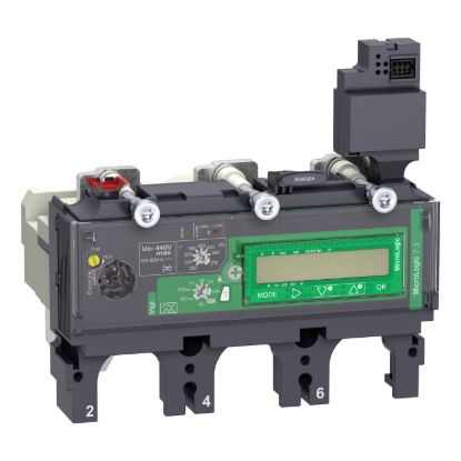 Picture of Trip unit MicroLogic Vigi 7.3E, ComPacT NSX630, 3 poles, basic and earth leakage protections, energy meter, 570A rating