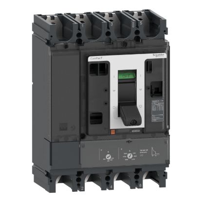 Picture of Circuit breaker, ComPacT NSX630S DC, 100kA/750VDC, 4 poles, TM-DC trip unit 600A