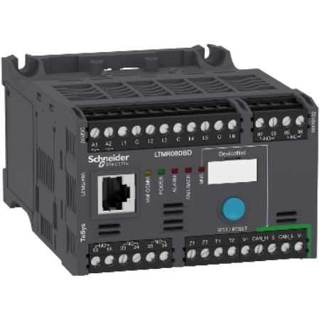 Picture of Motor controller, TeSys T, Motor Management, DeviceNet, 6 logic inputs, 3 relay logic outputs, 0.4 to 8A, 24VDC