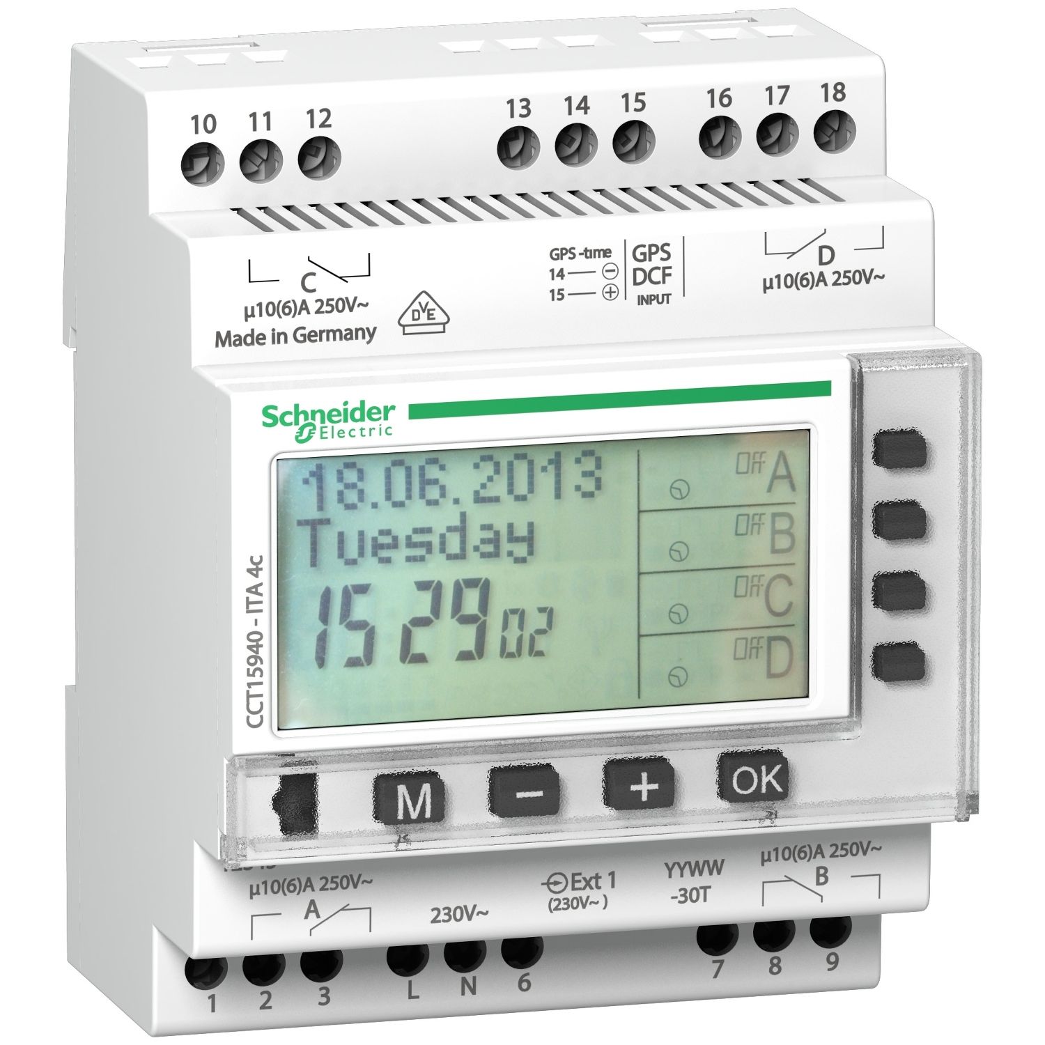 Picture of Acti9 - ITA - 4C yearly time switch - 24 hours + 7 days + year