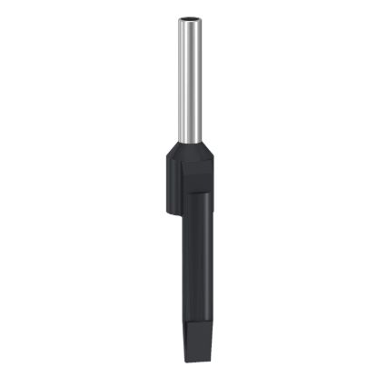 Picture of Cable end, Linergy TR cable ends, Single conductor, black, 1.5mmÂ², medium size, markable, insulated, 10 sets of 100