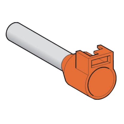 Picture of Cable end, Linergy TR cable ends, Single conductor, Orange, 4mmÂ², long size, for clip-in type, 10 sets of 100