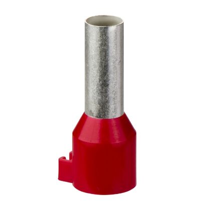 Picture of Cable end, Linergy TR cable ends, single conductor, red, 10mmÂ², for insulated cable, medium size, 10 sets of 100