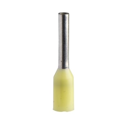 Picture of Cable ends, Linergy TR cable ends, single conductor, yellow, 6mmÂ², for insulated cable, medium size, 10 sets of 100
