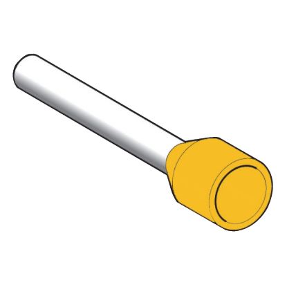 Picture of Cable ends, Linergy TR cable ends, single conductor, yellow, 6mmÂ², for insulated cable, long size, 10 sets of 100