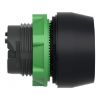 Picture of Harmony XB5, Push button head, plastic, flush, black, 22mm, spring return, coloured boot, unmarked