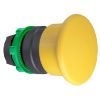 Picture of Harmony XB5, Head for non illuminated pushbutton, plastic, yellow, mushroom 40mm, 22mm, spring return