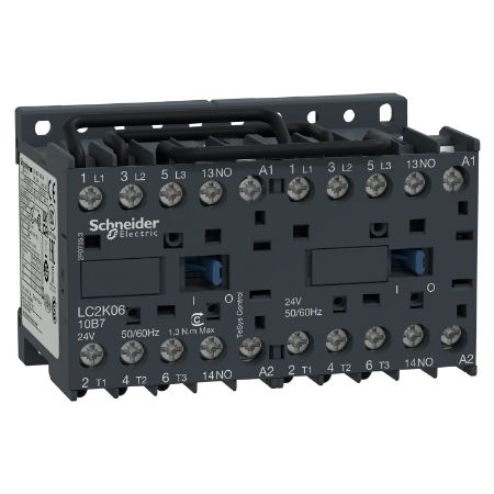 Picture of reversing Contactor, TeSys K, 3P, AC-3/AC-3e,440V 9A, 1NO, 48V AC coil