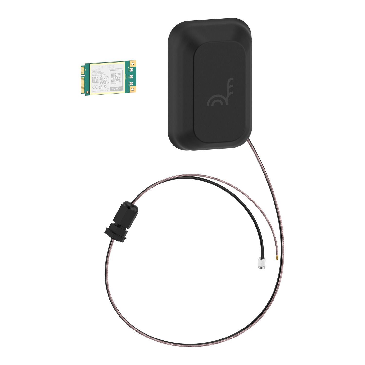 Picture of 4G modem kit, EVlink Pro AC, with 4G cellular modem and 1 antenna