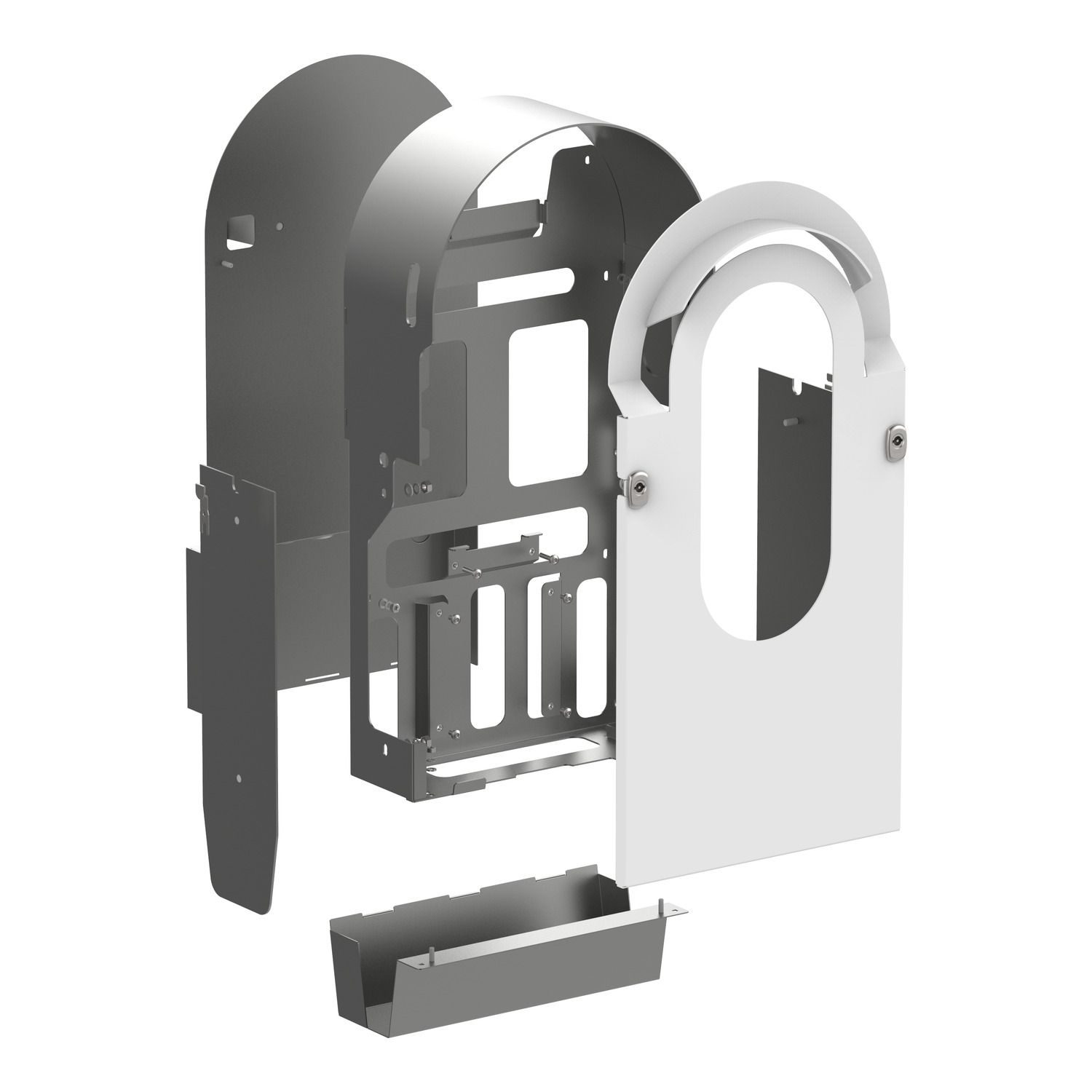 Picture of Kit enclosure, EVlink Pro AC, Metal, for 1 wall-mounted charging station, steel
