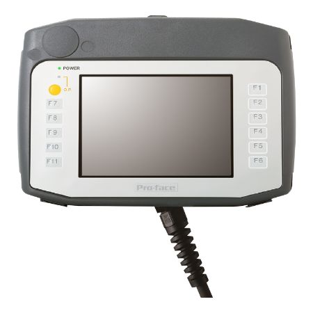Picture of 5.7 Handheld Touch Panel, VGA, Analog-Single, COM, ETH, USB A & mini-B, SD, 24VDC