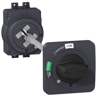 Picture of extended rotary handle, EasyPact EZC100, EasyPact CVS100BS, black handle, black front plate