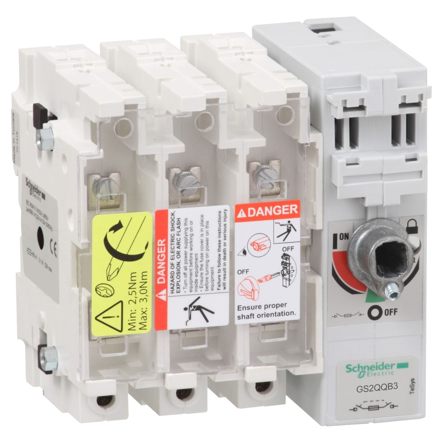 Picture of Switch disconnector fuse, TeSys GS, 3P, 400A, fuse type BS, size B1, B2, B3, B4