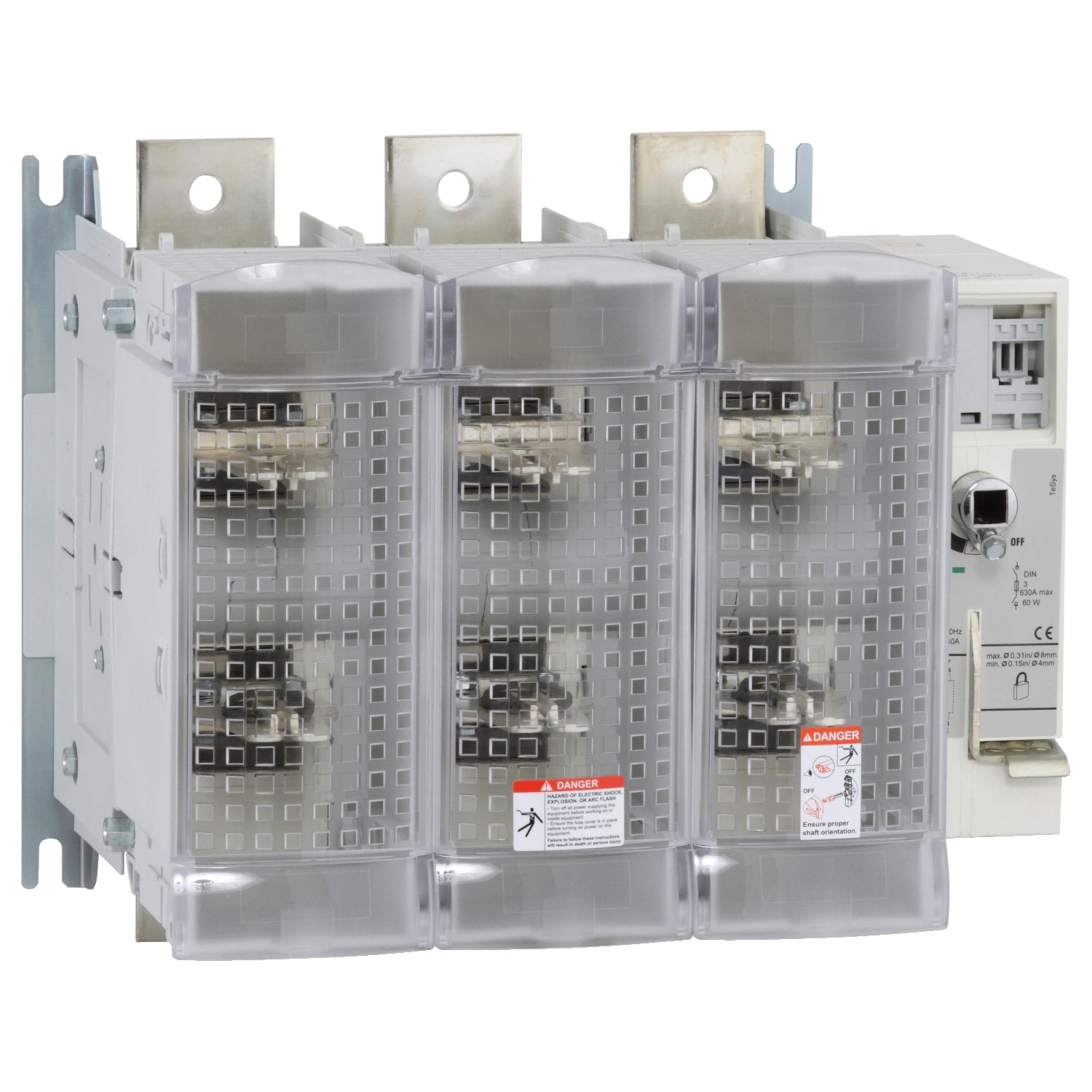 Picture of Switch disconnector fuse, TeSys GS, 3P, 630A, fuse type DIN, size 3