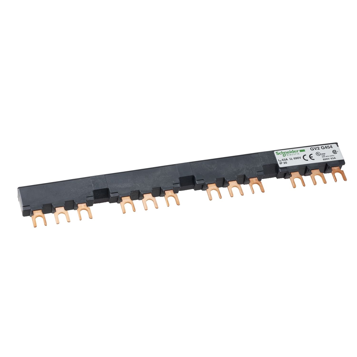 Picture of Linergy FT Comb busbar, TeSys D, 63 A, 4 tap-offs, 54 mm pitch