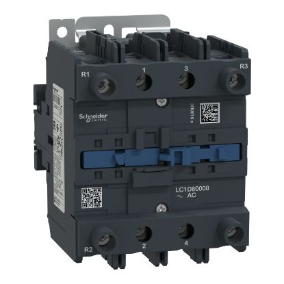 Picture of Contactor, TeSys Deca, 4P(2NO+2NC), AC-1, 440V, 125A, 220V AC 50/60Hz coil, screw clamp terminal