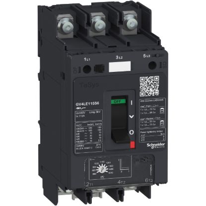 Picture of Motor circuit breaker, TeSys GV4, TeSys GV4, 3P, 25A, Icu 100kA, magnetic, lugs terminals