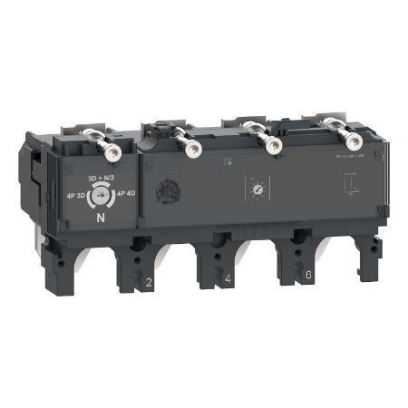 Picture of Trip unit MicroLogic 1.3M, ComPacT NSX630, 4 poles 3D, electronic magnetic protection, motor protection, 500A