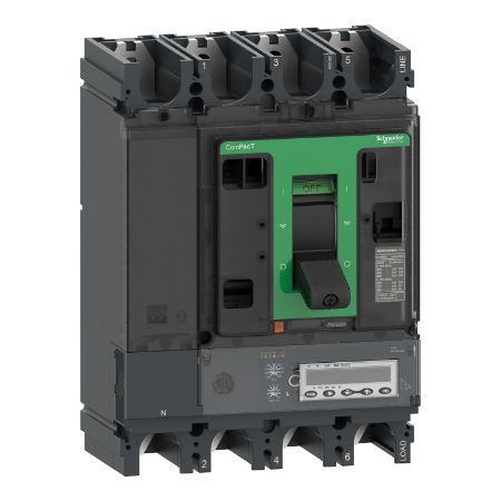 Picture of Circuit breaker, ComPacT NSX630HB2, 100kA/690VAC, 4 poles, MicroLogic 5.3E trip unit 630A