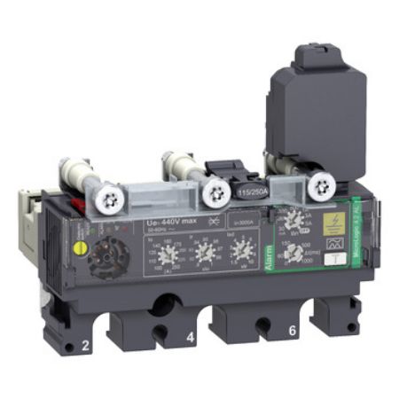 Picture of Trip unit MicroLogic Vigi 4.2AL, ComPacT NSX100/160/250, 3 poles, electronic basic protections, earth leakage alarm, 40A