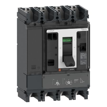 Picture of Circuit breaker, ComPacT NSX630F DC, 36kA/750VDC, 4 poles, TM-DC trip unit 600A