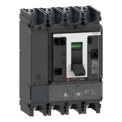 Picture of Circuit breaker, ComPacT NSX400S DC, 100kA/750VDC, 4 poles, TM-DC trip unit 400A