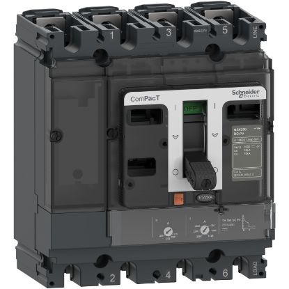 Picture of Circuit breaker, ComPacT NSX80 DC PV, 10kA/1000VDC, 4 poles, TM-DC PV trip unit 80A