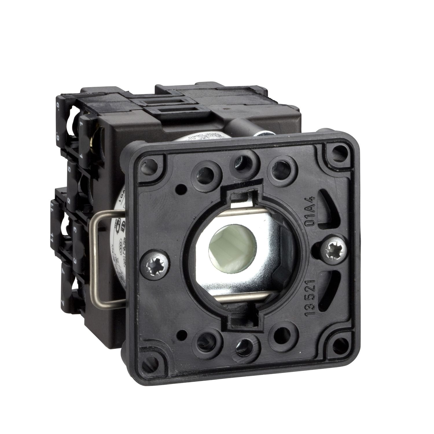 Picture of Cam switch body for BCD encoded withoutput switch, Harmony K, 22mm, plastic, 1 pole, 7 positions, 45 degree, 12A