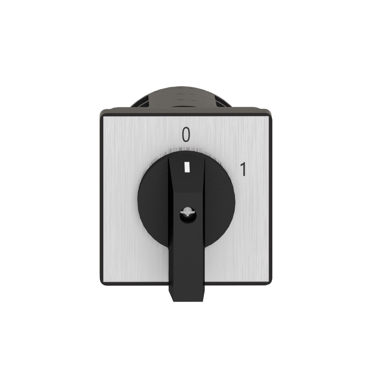 Picture of Complete cam switch, Harmony K1, K2, cam changeover switch, front mounting, plastic, 3 poles, 30degrees, 32A, 64x64mm, marked 1 2