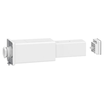 Picture of End feed unit, Canalis KBB, 40A, left mounting, 1 circuit, 3L+N+PE, with optional remote control circuit, RAL9003