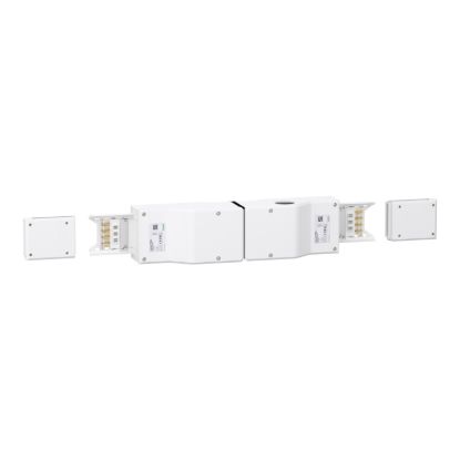Picture of End feed unit, Canalis KNA, 100A, central mounting, polarity 3L+N+PE/3L+PEN, white RAL9001