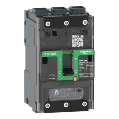 Picture of Circuit breaker, ComPacT NSXm 63N, 50kA/415VAC, 3 poles, TMD trip unit 63A, EverLink lugs