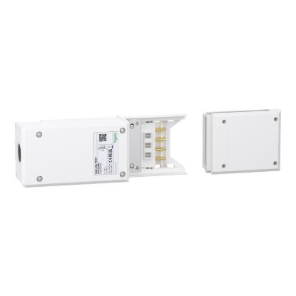 Picture of End feed unit, Canalis KNT, 40/63A, right or left mounting, 3L+N+PE/3L+PEN, with built-in transmission bus, RAL9001