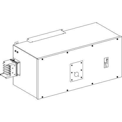 Picture of End feed unit, Canalis KSA1000, aluminium, 800/1000A, right mounting, for line protection, 3L+N+PE, white RAL9001