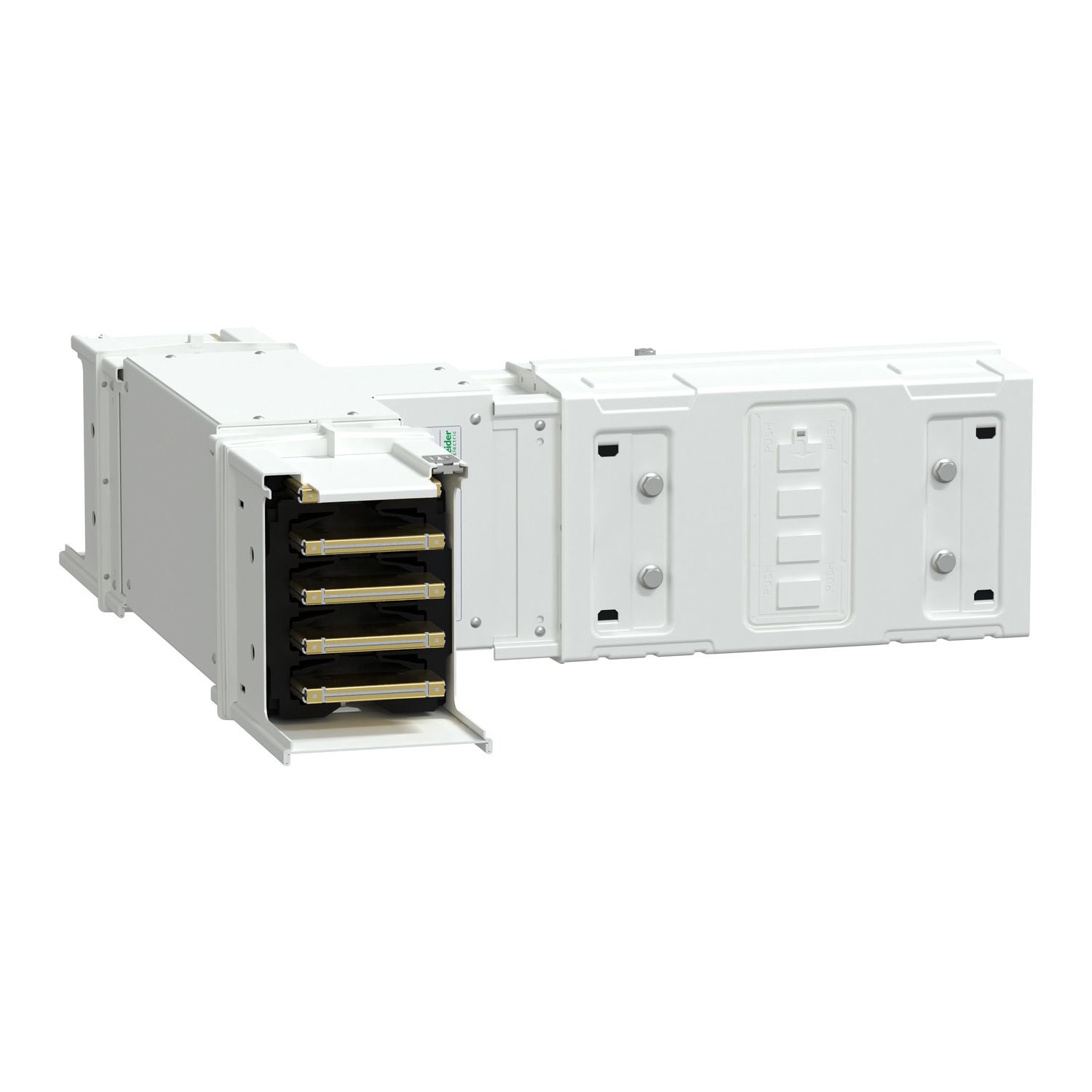 Picture of Tee, Canalis KSA1000, aluminium , 800/1000A, fixed dimensions (A/B/C 290mm), 3L+N+PE, white RAL9001
