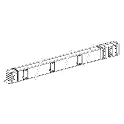 Picture of Horizontal distribution length, Canalis KSA1000, aluminium, 1000A, fixed length 3m, 6 outlets, 3L+N+PE, white RAL9001