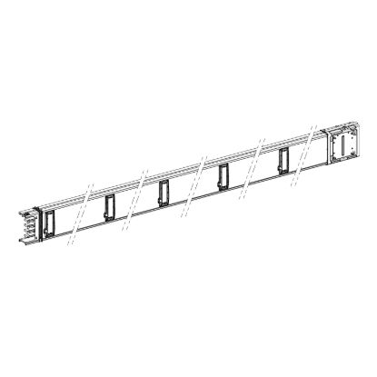 Picture of Horizontal distribution length, Canalis KSA160, aluminium, 160A, fixed length 5m, 10 outlets, 3L+N+PE, white RAL9001