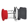 Picture of Emergency stop switching off, Harmony XB4, metal, red mushroom 40mm, 22mm, trigger latching turn to release, 1NC with monitoring