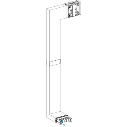 Picture of Multiple, Canalis KSA250, Alu, 100/160/250A, side B made to measure, fire barrier, downward then turns left, RAL9001