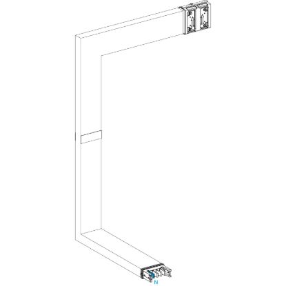 Picture of Multiple, Canalis KSA250, Alu, 100/160/250A, all sides made to measure, 1 fire barrier, downward then turns left,RAL9001