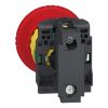 Picture of Emergency stop switching off, Harmony XB5, plastic, red mushroom 40mm, 22mm, trigger latching turn to release, 1NC with monitoring