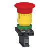Picture of Emergency stop switching off, Harmony XB5, plastic, red mushroom 40mm, 22mm, trigger latching turn to release, 1NC with monitoring