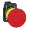 Picture of Emergency stop switching off, Harmony XB5, plastic, red mushroom 40mm, 22mm, trigger latching turn to release, 1NC with monitoring