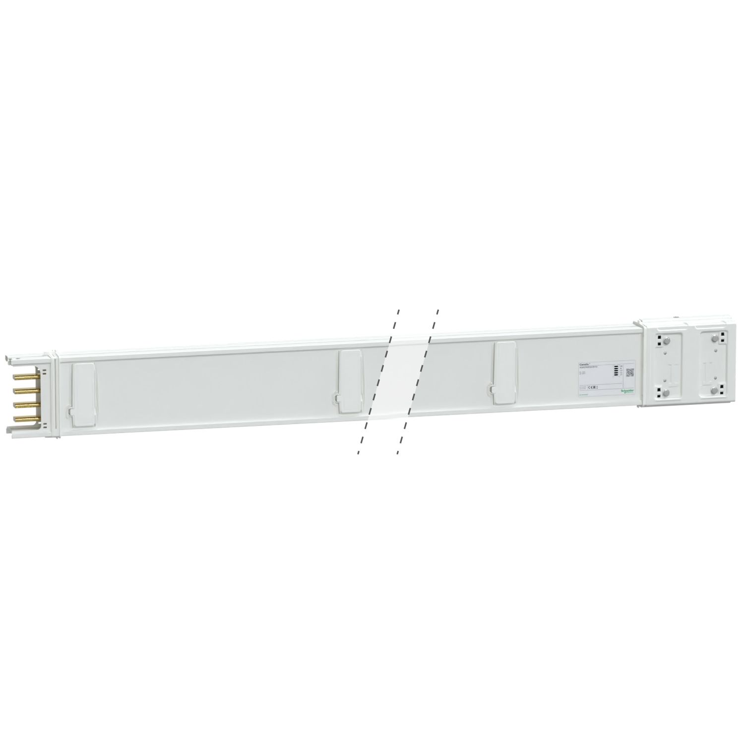 Picture of Horizontal distribution length, Canalis KSA250, aluminium, 250A, fixed length 3m, 12 outlets, 3L+N+PE, white RAL9001