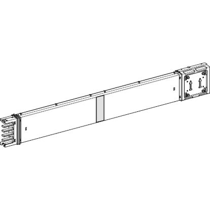 Picture of Horizontal transport length, Canalis KSA250, Alu, 100/160/250A, fire barrier, made to measure 0.8-1.9m, 3L+N+PE, RAL9001