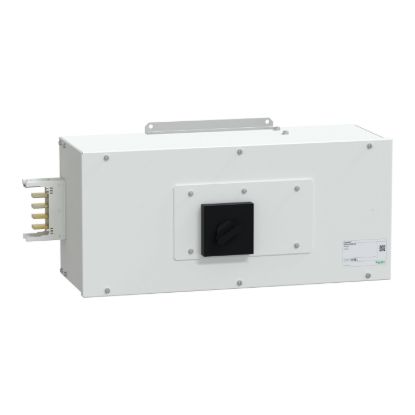 Picture of End feed unit, Canalis KSA400, aluminium, 400A, right mounting, for line protection, polarity 3L+PEN, white RAL9001
