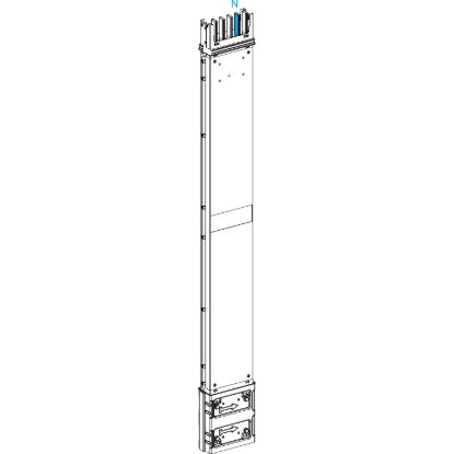 Picture of Vertical transport length, Canalis KSA400, aluminium, 400A, fire barrier, made to measure 0.8-1.9m, 3L+N+PE, RAL9001