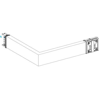 Picture of Elbow, Canalis KSA400, aluminium, 400A, sides A/B made to measure, turns right/left, 3L+N+PE, white RAL9001