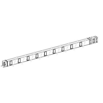 Picture of Horizontal distribution length, Canalis KSA500, aluminium, 500A, fixed length 5m, 18 outlets, 3L+N+PE, white RAL9001