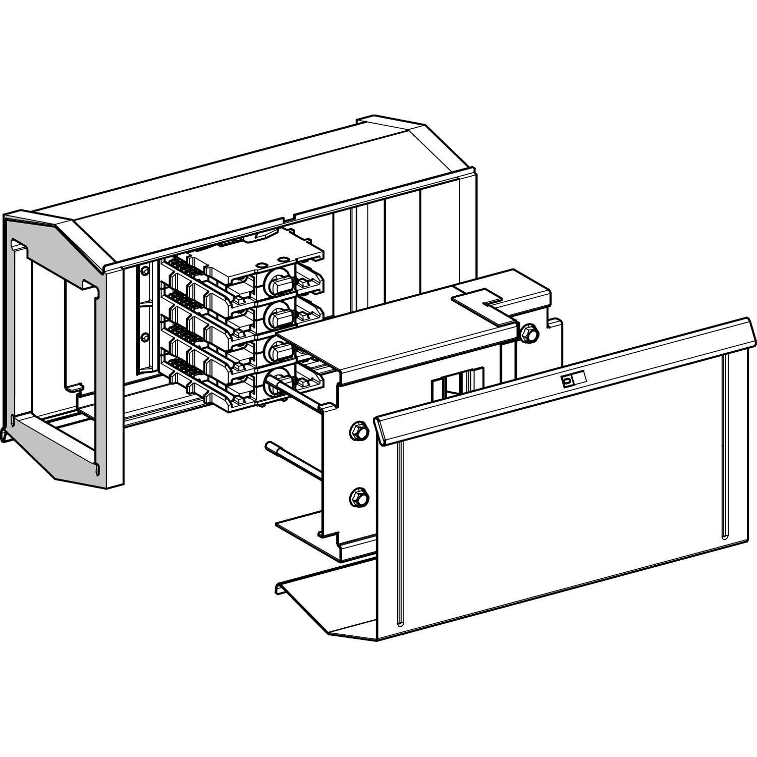 Picture of Jointing unit adapter, Canalis KSA 500A to 630A, aluminium, 3L+N+PE, adapter from former KS offer to current KS offer